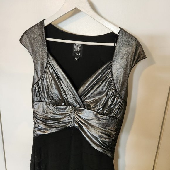 PEWTER AND BLACK COCKTAIL DRESS - Picture 3 of 7